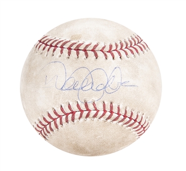 2011 Derek Jeter Signed Game Used OML Selig Baseball (MLB Authenticated & Steiner)